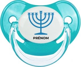 Judaisme : Menorah : Bleue classique Tétine embout physiologique