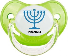 Judaisme : Menorah : Vert classique Tétine embout physiologique