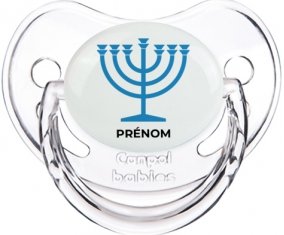 Judaisme : Menorah : Transparent classique Tétine embout physiologique