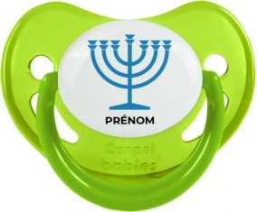 Judaisme : Menorah : Vert phosphorescente Tétine embout physiologique