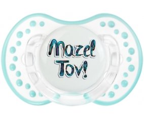 Judaisme : mazel tov hebrew design-3 : Retro-blanc-lagon classique Tétine embout Lovi Dynamic