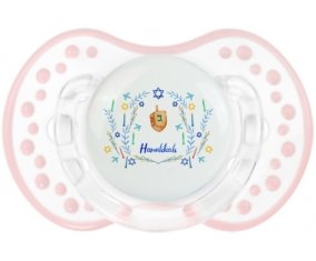 Judaisme : Hanoukkia design-3 : Retro-blanc-rose-tendre classique Tétine embout Lovi Dynamic