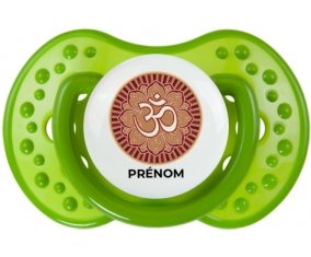 Om aum sanskrit design-1 avec prénom : Vert classique Tétine embout Lovi Dynamic