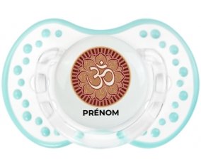 Om aum sanskrit design-1 avec prénom : Retro-blanc-lagon classique Tétine embout Lovi Dynamic