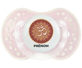 Om aum sanskrit design-1 avec prénom : Retro-rose-tendre classique Tétine embout Lovi Dynamic