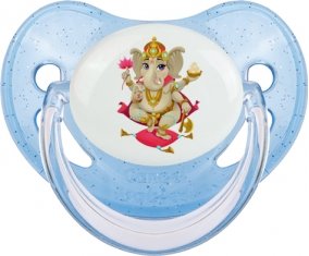 Hindouisme Ganesha : Bleue à paillette Tétine embout physiologique