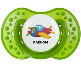 Jouet toys Avion design-3 avec prénom : Sucette LOVI Dynamic personnalisée