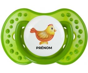 Jouet toys Poule avec prénom : Sucette LOVI Dynamic personnalisée