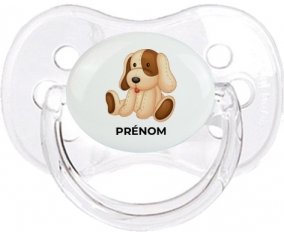 Jouet toys Chiot avec prénom : Transparent classique Tétine embout cerise