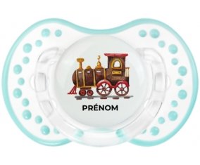 Peinture train avec prénom : Retro-blanc-lagon classique Tétine embout Lovi Dynamic