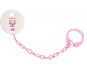 Attache-tétineAnimaux rigolos Mouse couleur Rose clair