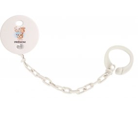 Attache-tétineAnimaux rigolos Girafe couleur Blanc