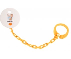 Attache-tétineAnimaux rigolos Girafe couleur Orange