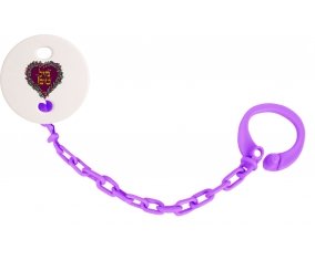 Attache-tétineJudaisme : mazel tov hebrew design-1 couleur Violet