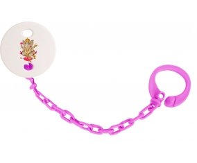 Attache-tétineHindouisme Ganesha couleur Rose fuschia