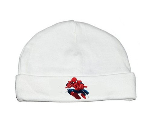 Bonnet bébé personnalisé Spiderman design-3 avec prénom