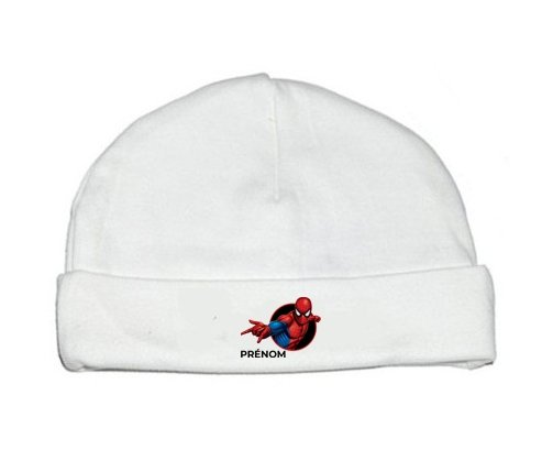 Bonnet bébé personnalisé Spiderman design-6 avec prénom