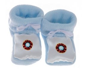 Chausson bébé Reacteur arc Iron man de couleur Bleu