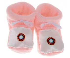 Chausson bébé Reacteur arc Iron man de couleur Rose