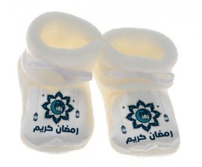 Chausson bébé Islam ramadhan kareem design-4 de couleur Blanc