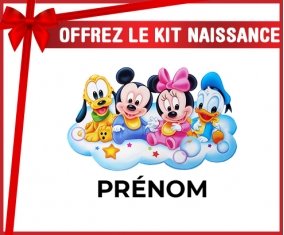 kit naissance bébé personnalisé Disney Mickey donald pluto et bingo design 3 avec prénom
