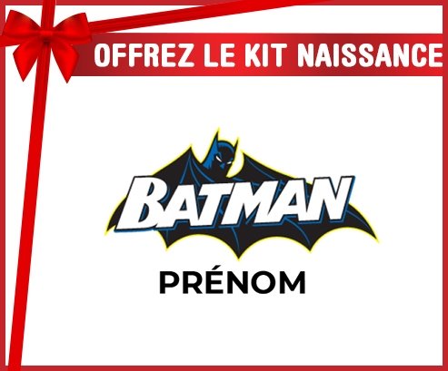 kit naissance bébé personnalisé Batman logo design-2 avec prénom