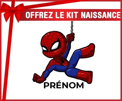 kit naissance bébé personnalisé Spiderman kids design-1 avec prénom