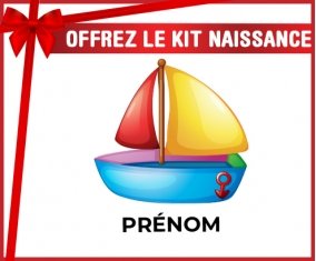 kit naissance bébé personnalisé Jouet toys Bateau design-2 avec prénom