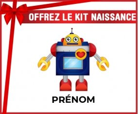 kit naissance bébé personnalisé Jouet toys Robot avec prénom