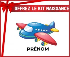 kit naissance bébé personnalisé Jouet toys Avion design-1 avec prénom