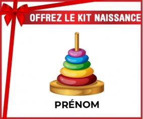 kit naissance bébé personnalisé Jouet toys à empiler avec prénom