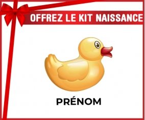 kit naissance bébé personnalisé Jouet toys petit canard jaune avec prénom