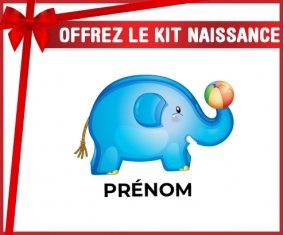 kit naissance bébé personnalisé Jouet toys éléphant avec prénom