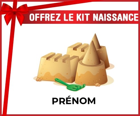 kit naissance bébé personnalisé Jouet toys château de sable avec prénom