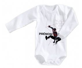 Body bébé Spiderman design-4 avec prénom taille 3/6 mois manches Longues