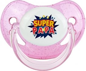 Super PAPA design-1 : Rose à paillette Tétine embout physiologique