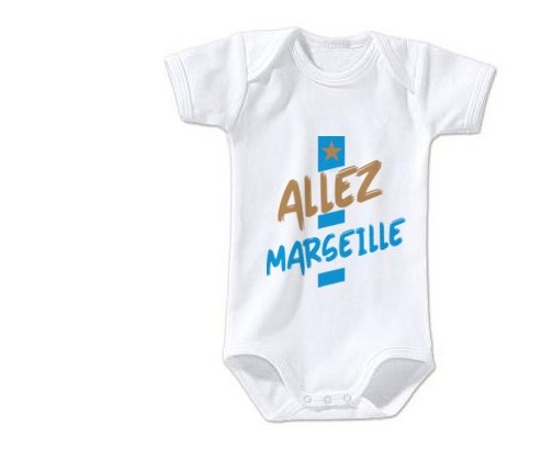 Body bébé personnalisé Olympique de marseille en coton