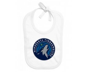 Bavoir bébé personnalisé Minnesota Timberwolves