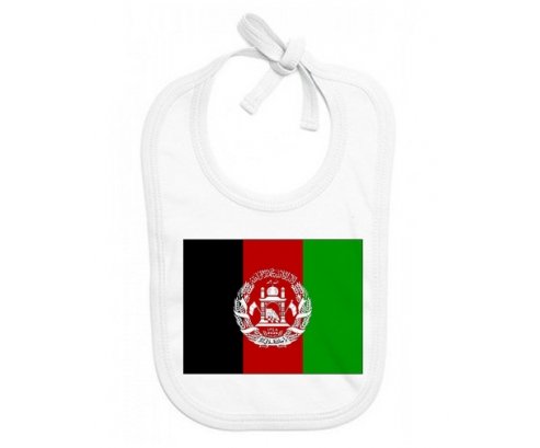 Bavoir bébé personnalisé Drapeau Afghanistan