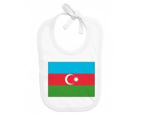 Bavoir bébé personnalisé Drapeau Azerbaïdjan