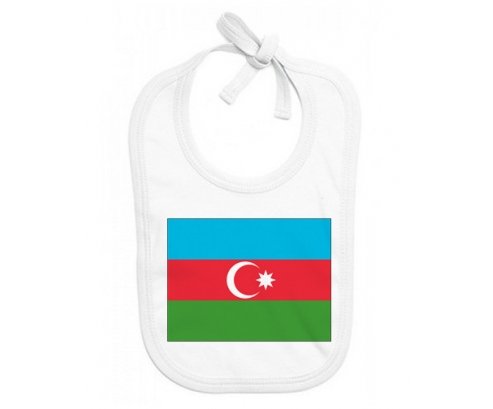 Bavoir bébé personnalisé Drapeau Azerbaïdjan