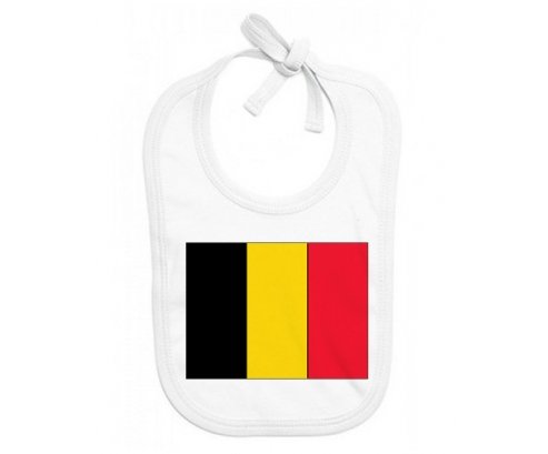 Bavoir bébé personnalisé Drapeau Belgique