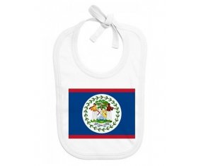 Bavoir bébé personnalisé Drapeau Belize