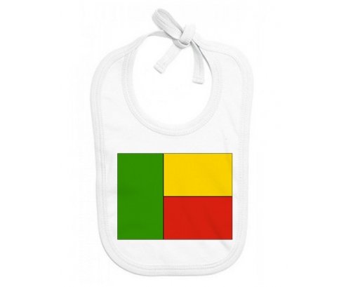 Bavoir bébé personnalisé Drapeau Bénin