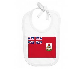 Bavoir bébé personnalisé Drapeau Bermudes