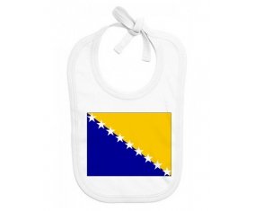 Bavoir bébé personnalisé Drapeau Bosnie Herzégovine