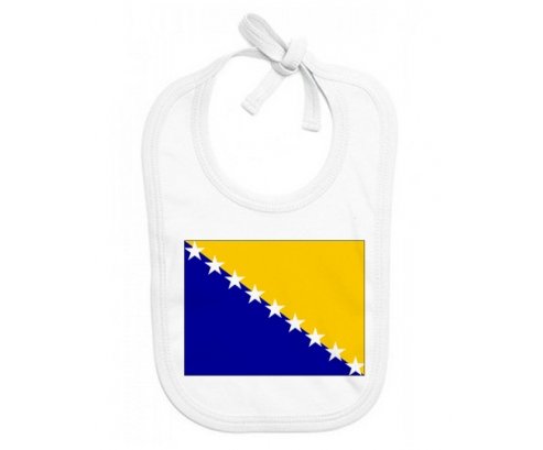 Bavoir bébé personnalisé Drapeau Bosnie Herzégovine