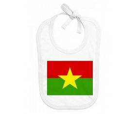 Bavoir bébé personnalisé Drapeau Burkina Faso