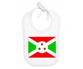 Bavoir bébé personnalisé Drapeau Burundi