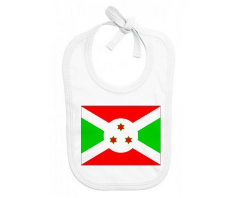 Bavoir bébé personnalisé Drapeau Burundi